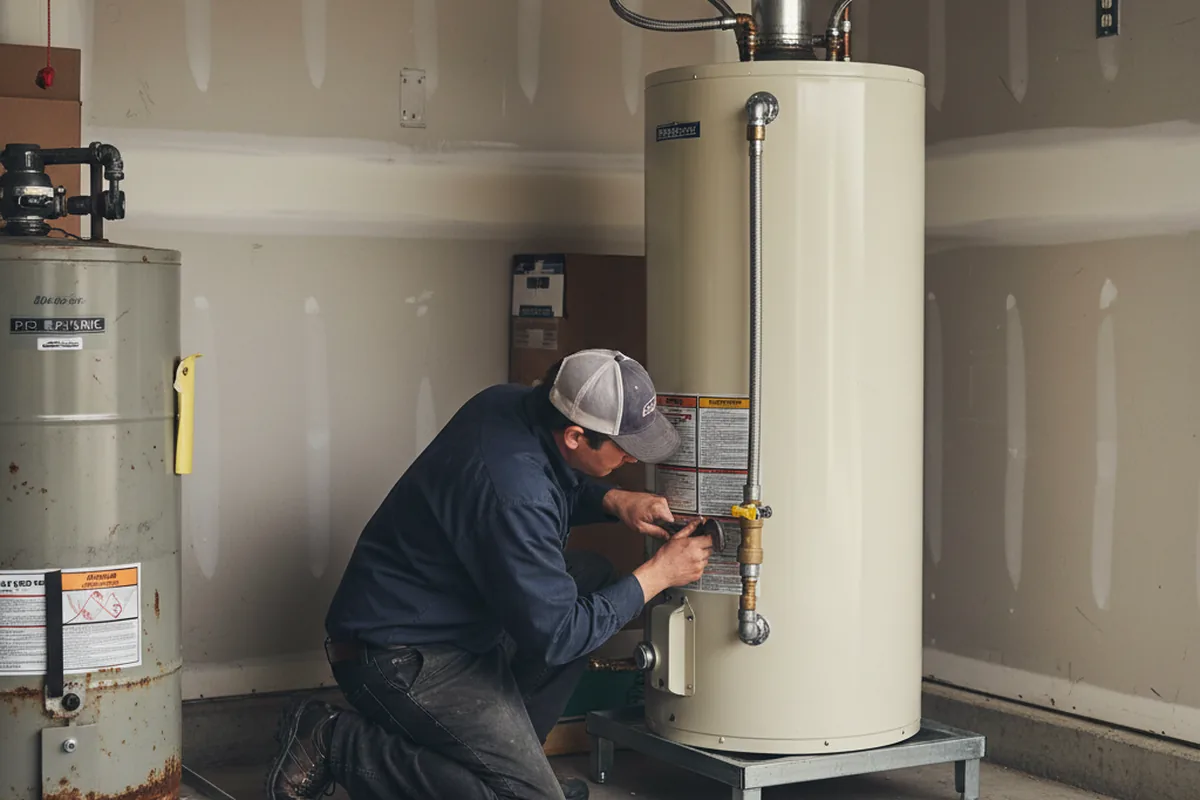 Water heater and shutoff valve replacement in Matteson